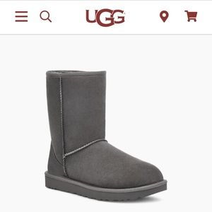 Gray Ugg Australia Short Boots